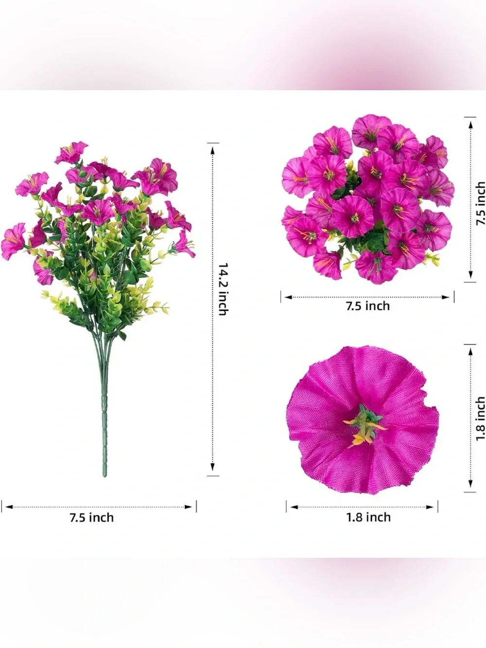 Pink & Purple Faux Floral Arrangement (no vase)